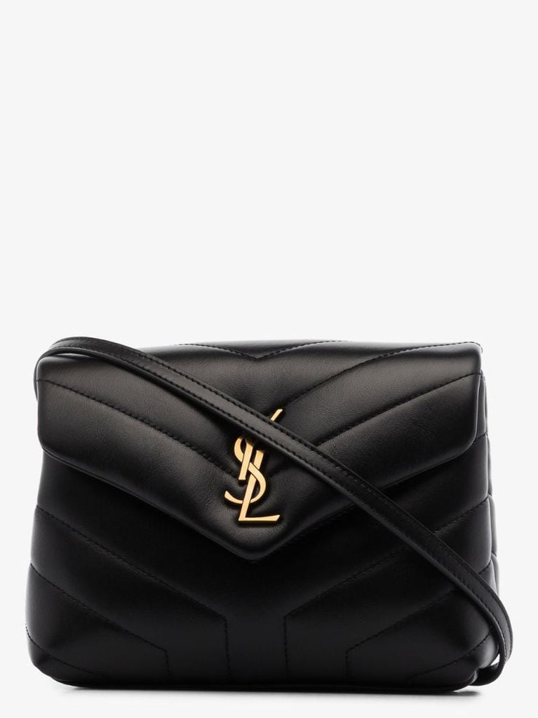 Black Monogram Quilted Cross Body Bag