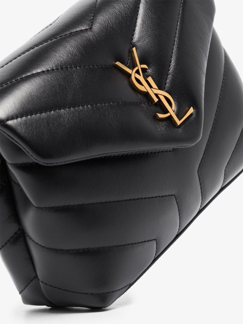 Black Monogram Quilted Cross Body Bag