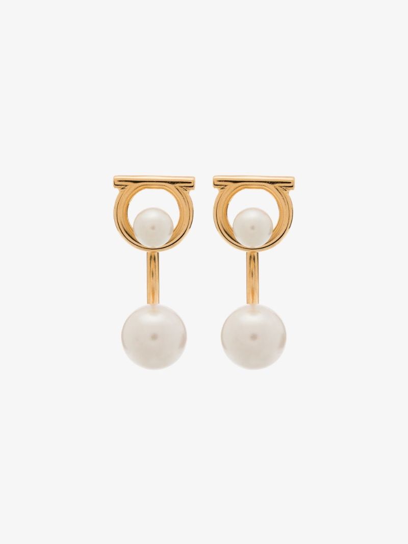 Gancini Pearl-embellished Earrings