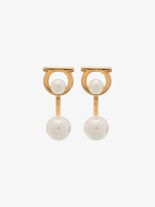 Gancini Pearl-embellished Earrings