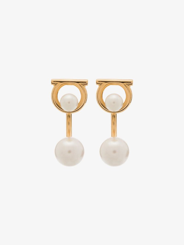 Gancini Pearl-embellished Earrings