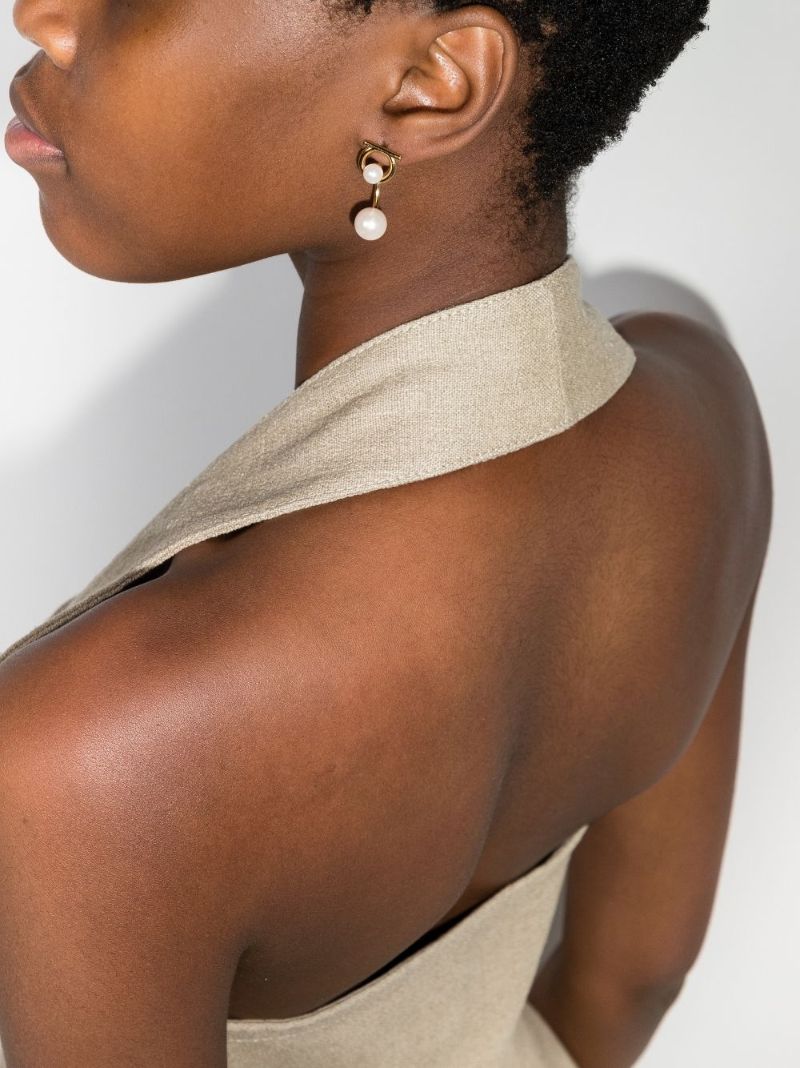 Gancini Pearl-embellished Earrings