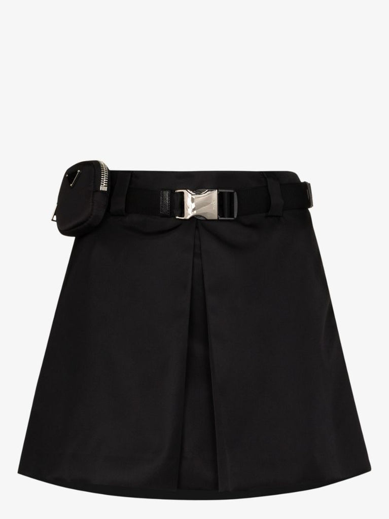Gabardine Box Pleat Mini Skirt