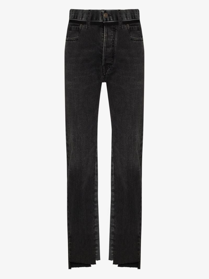 Two Tone Straight Leg Jeans