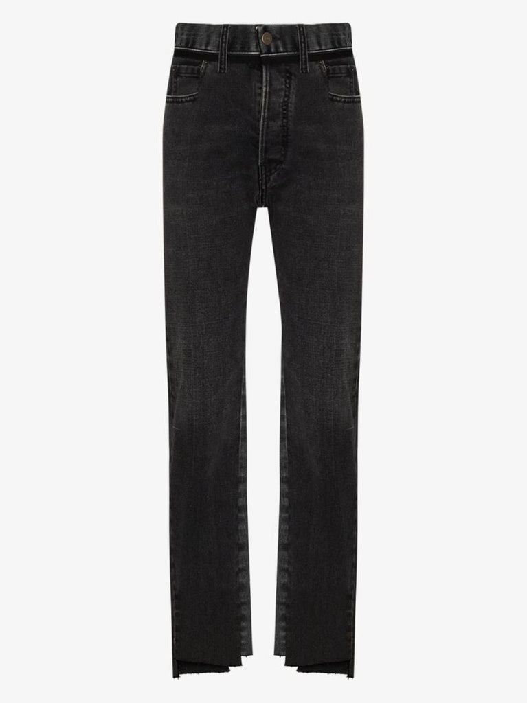 Two Tone Straight Leg Jeans