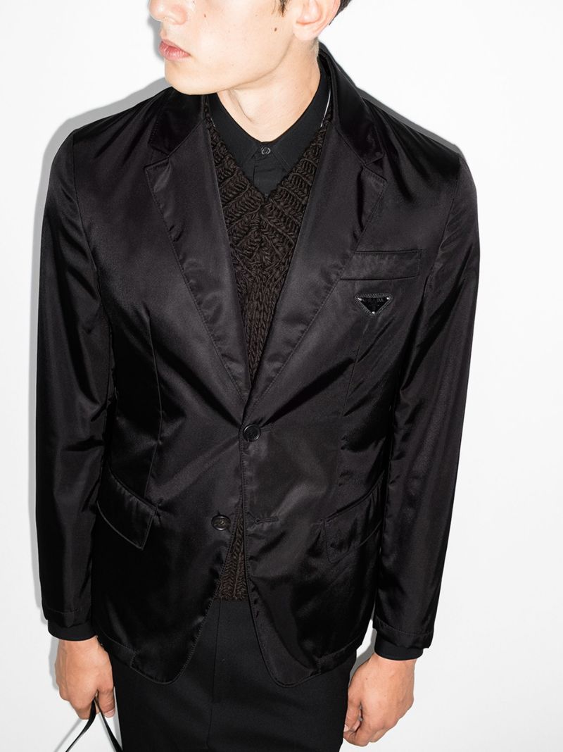 Single-breasted Logo Blazer
