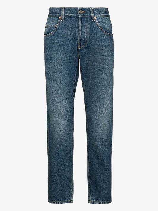 Cropped Straight Leg Jeans