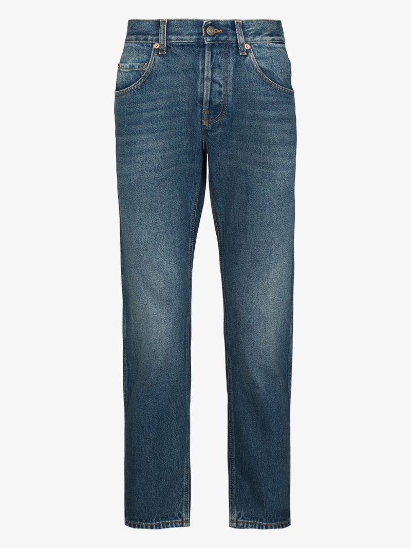Cropped Straight Leg Jeans