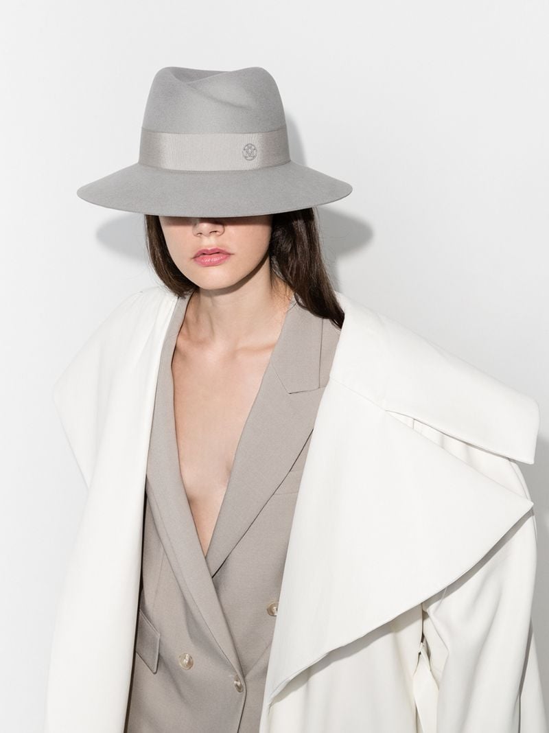 Grey Virginie Wool Trilby Hat