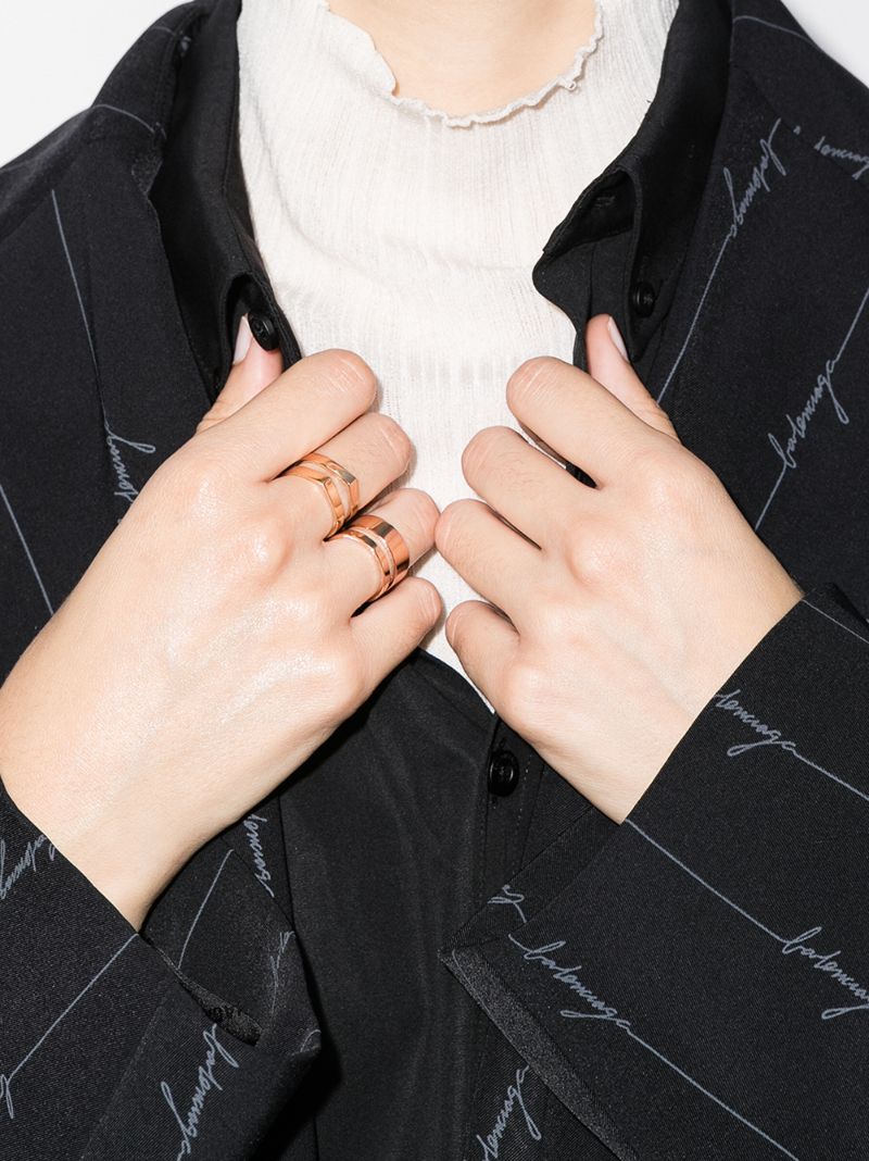 18k Rose Gold Berbere Module Double Ring