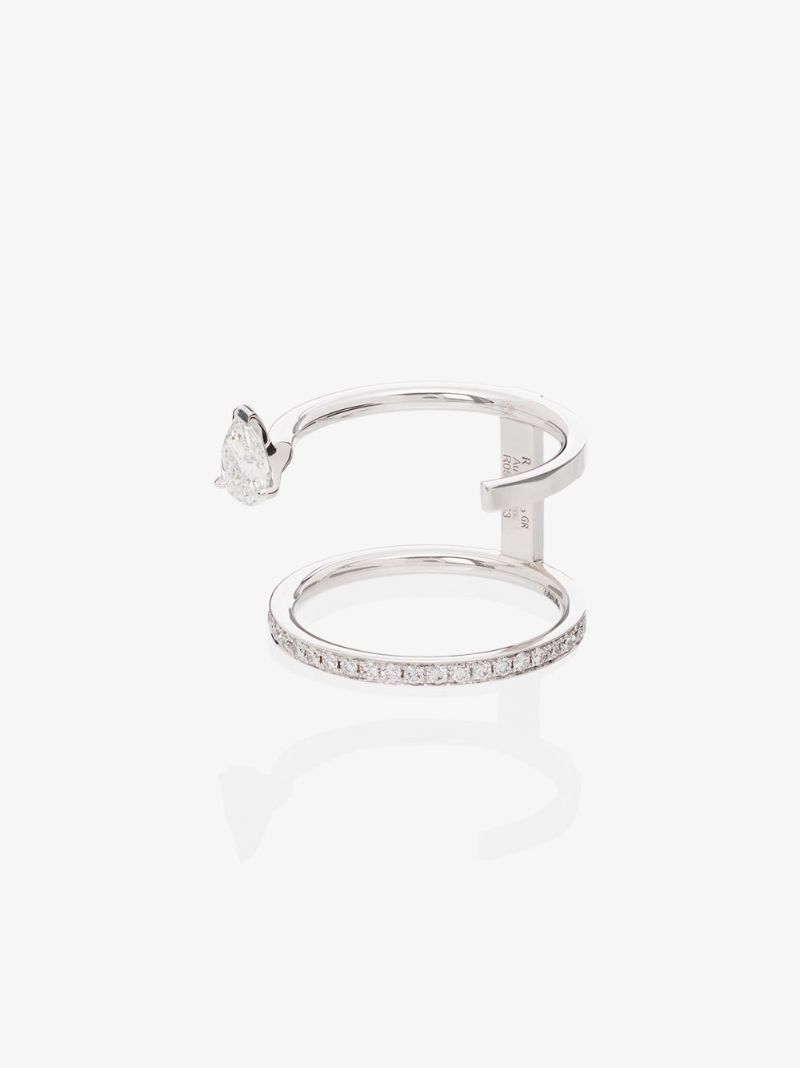 18k White Gold Serti Sur Vide Diamond Ring