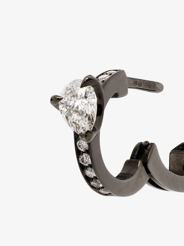 18k Black Gold Harvest Diamond Earring