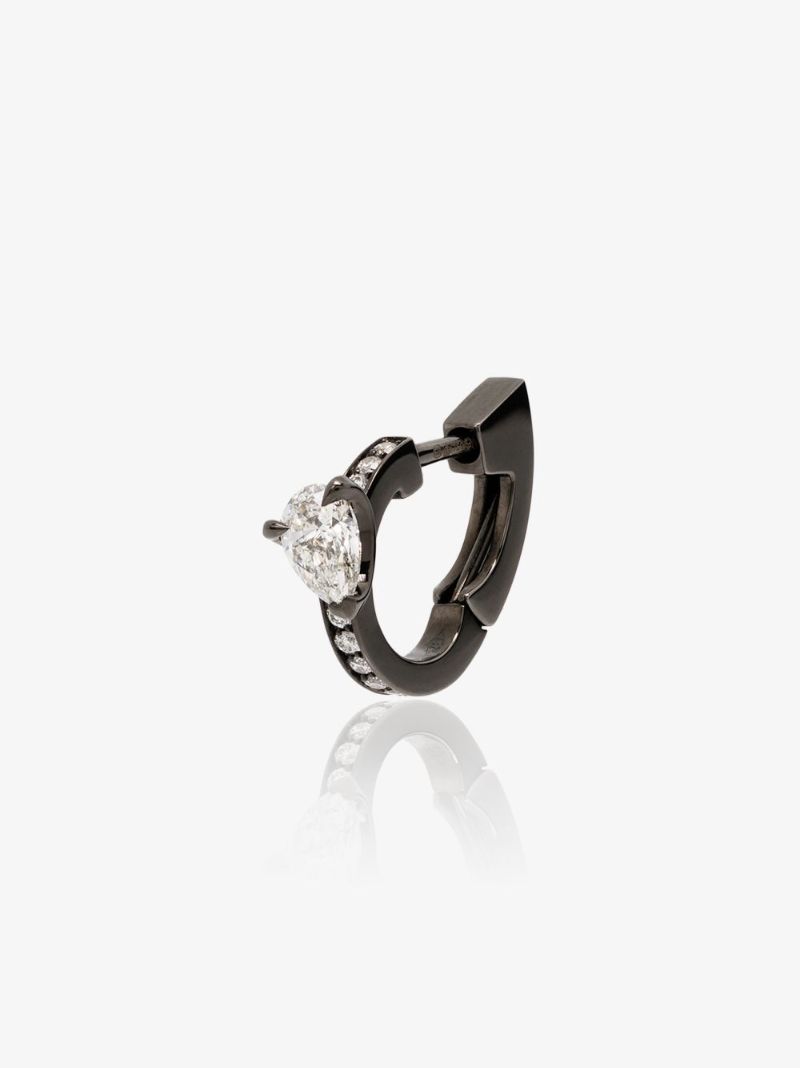18k Black Gold Harvest Diamond Earring