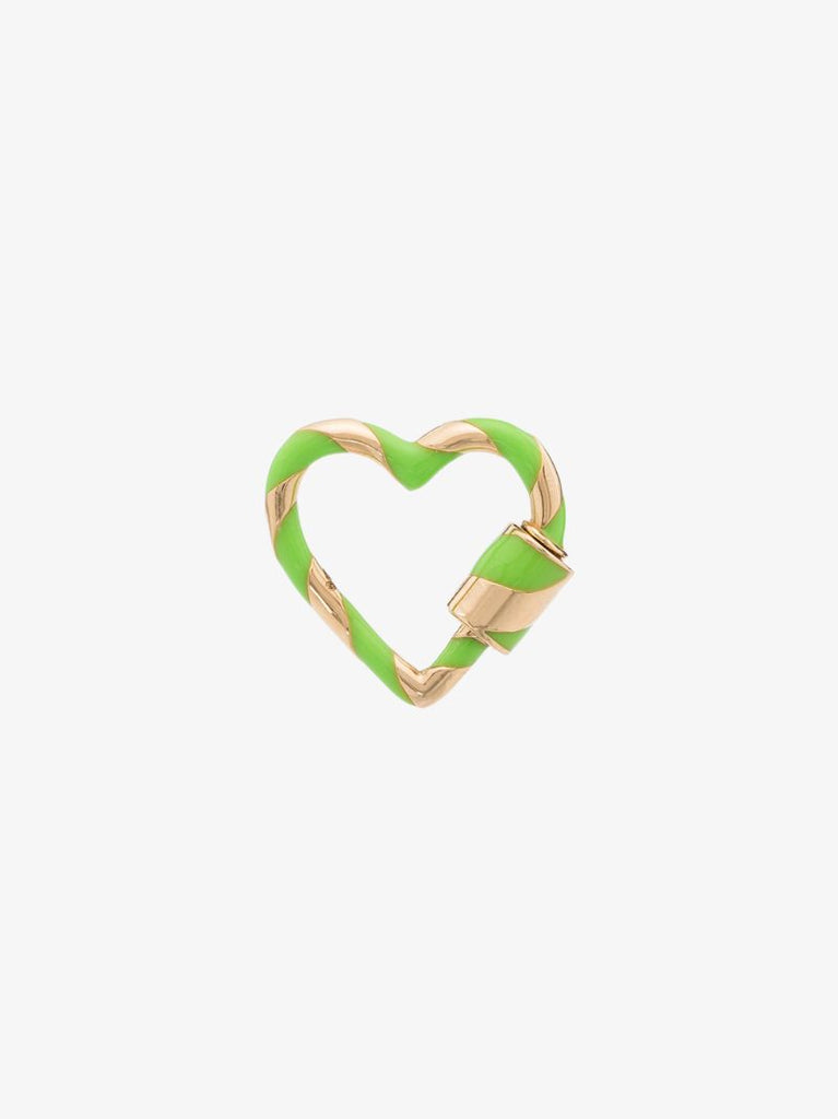 14k Yellow Gold Enamel Medium Lock Pendant