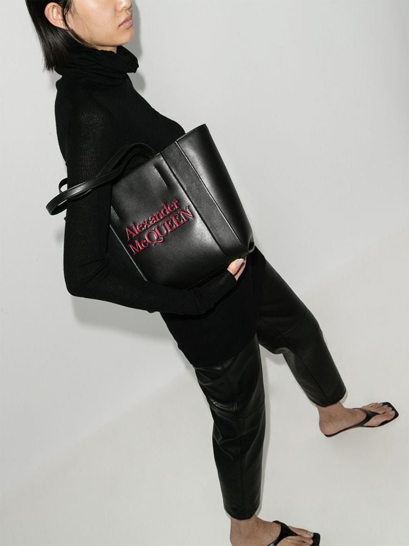 Logo Embossed Tote Bag