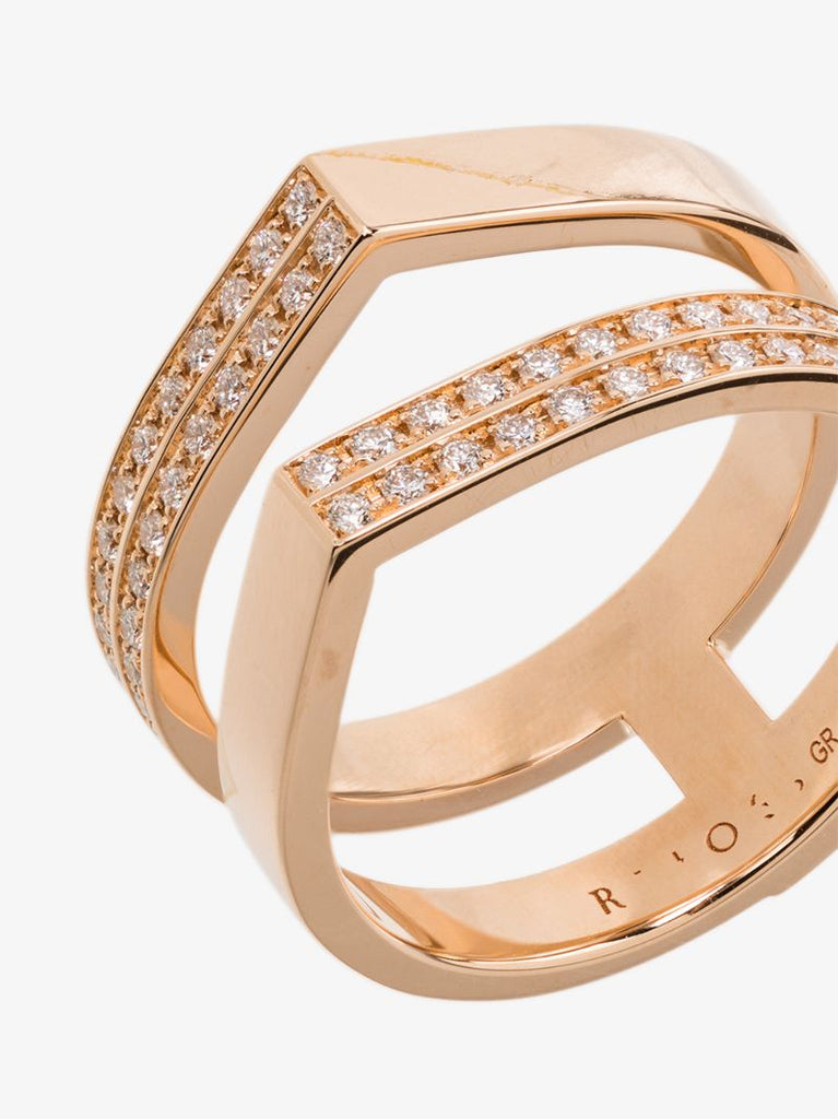 18k Rose Gold Berbere Double Diamond Ring