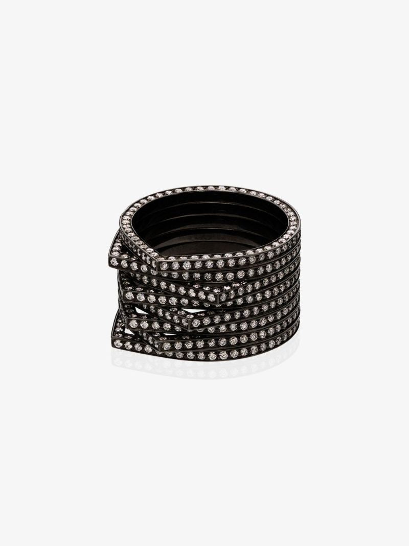 18k Black Gold Antifer Diamond Ring