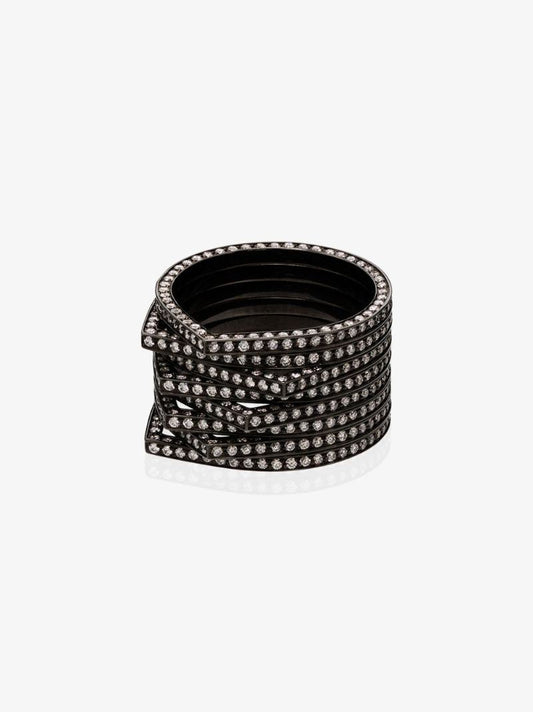 18k Black Gold Antifer Diamond Ring