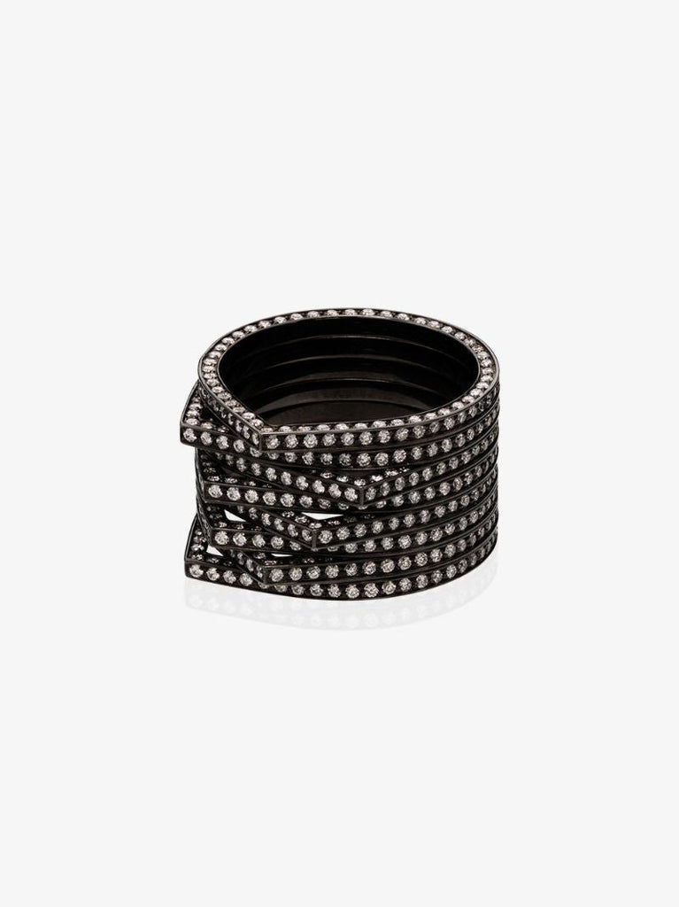 18k Black Gold Antifer Diamond Ring