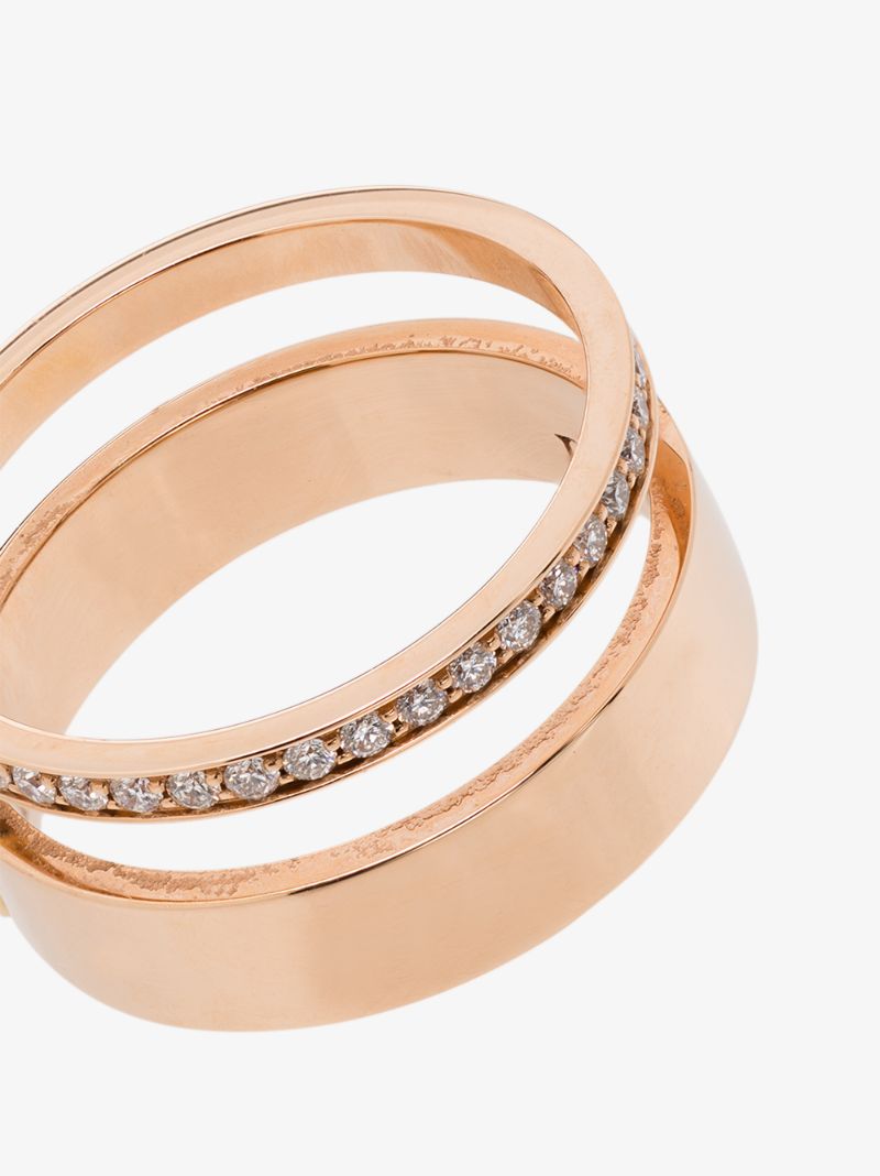 18k Rose Gold Berbere Module Diamond Double Ring