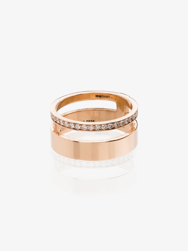 18k Rose Gold Berbere Module Diamond Double Ring