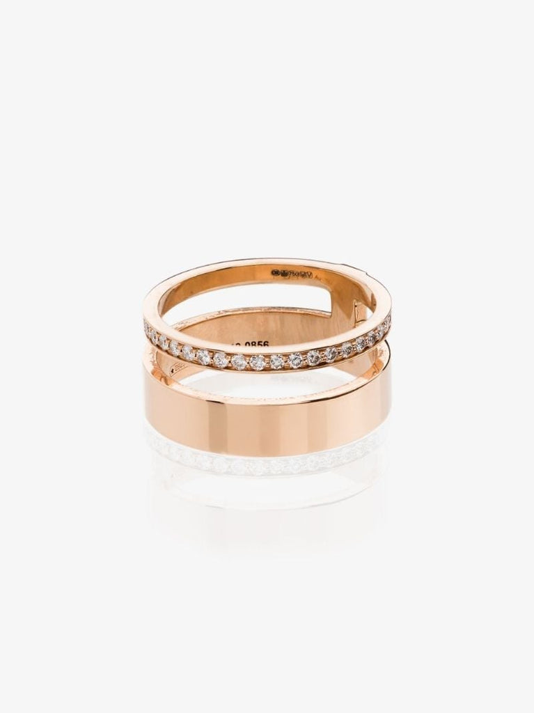 18k Rose Gold Berbere Module Diamond Double Ring