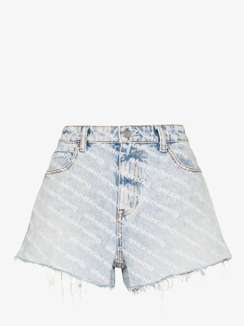 Blue Bite Logo Denim Shorts