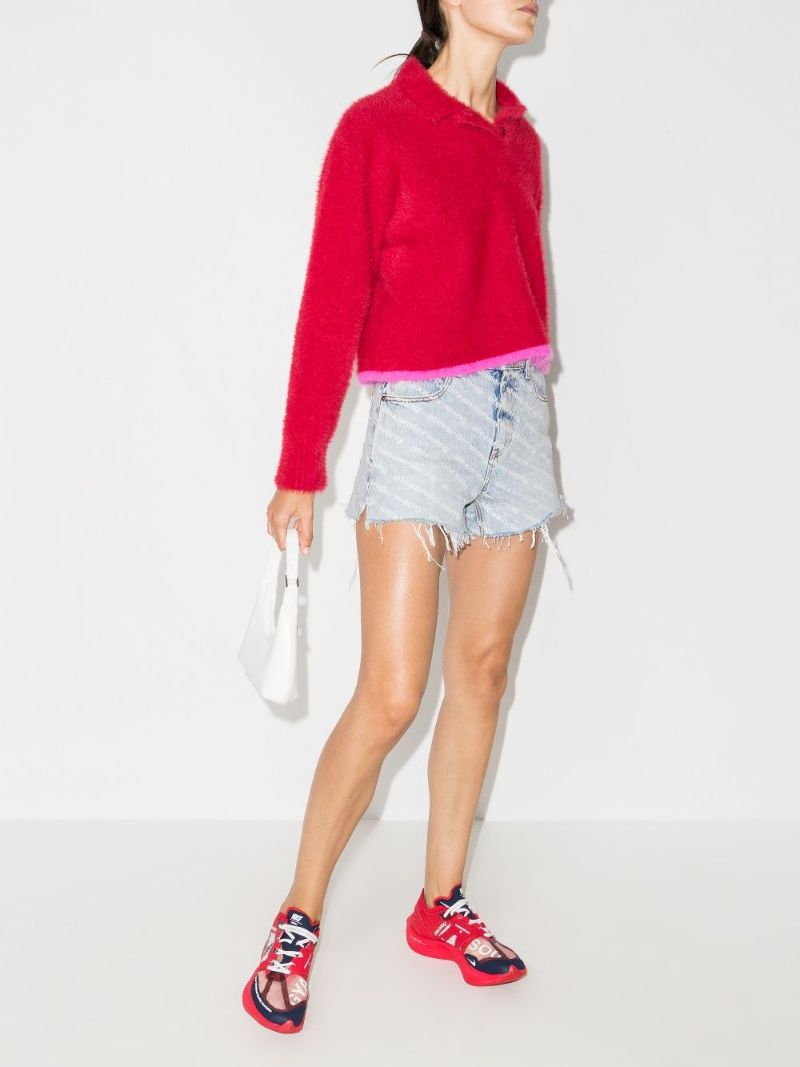 Blue Bite Logo Denim Shorts
