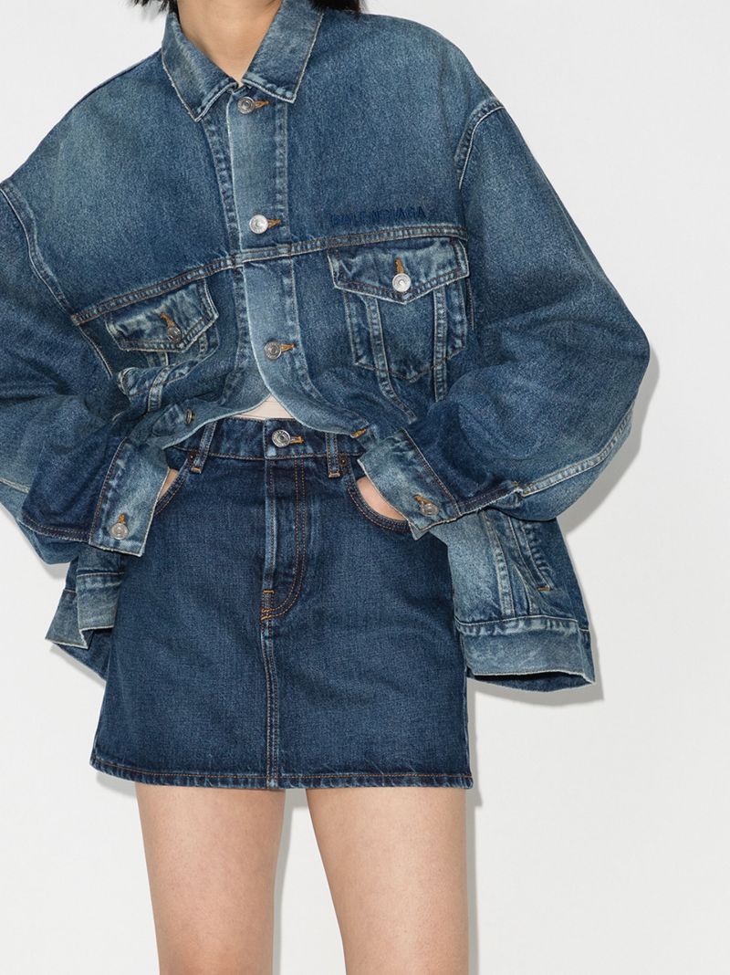 Blue Denim Mini Skirt