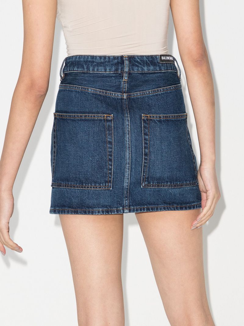 Blue Denim Mini Skirt