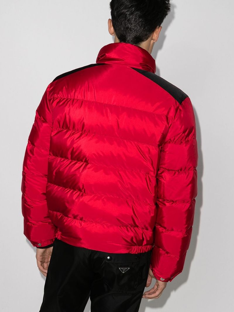 Contrast Shoulder Quilted Jacket
