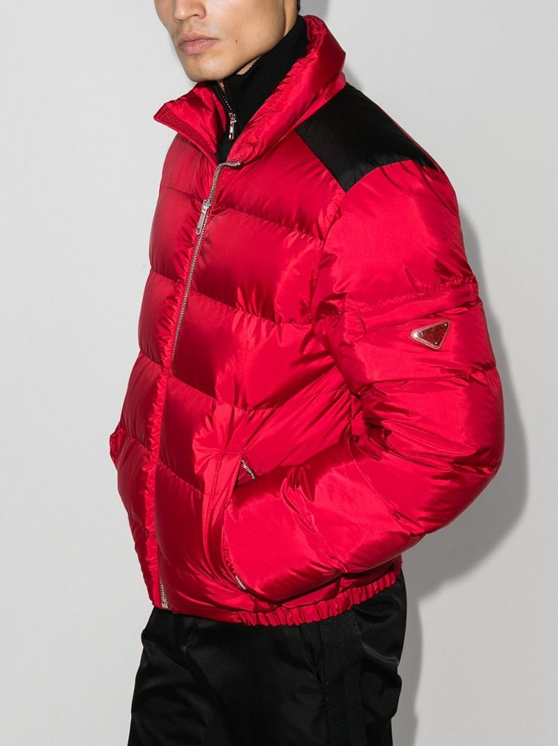 Contrast Shoulder Quilted Jacket