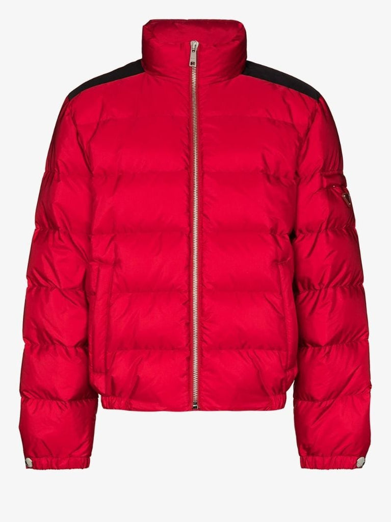 Contrast Shoulder Quilted Jacket