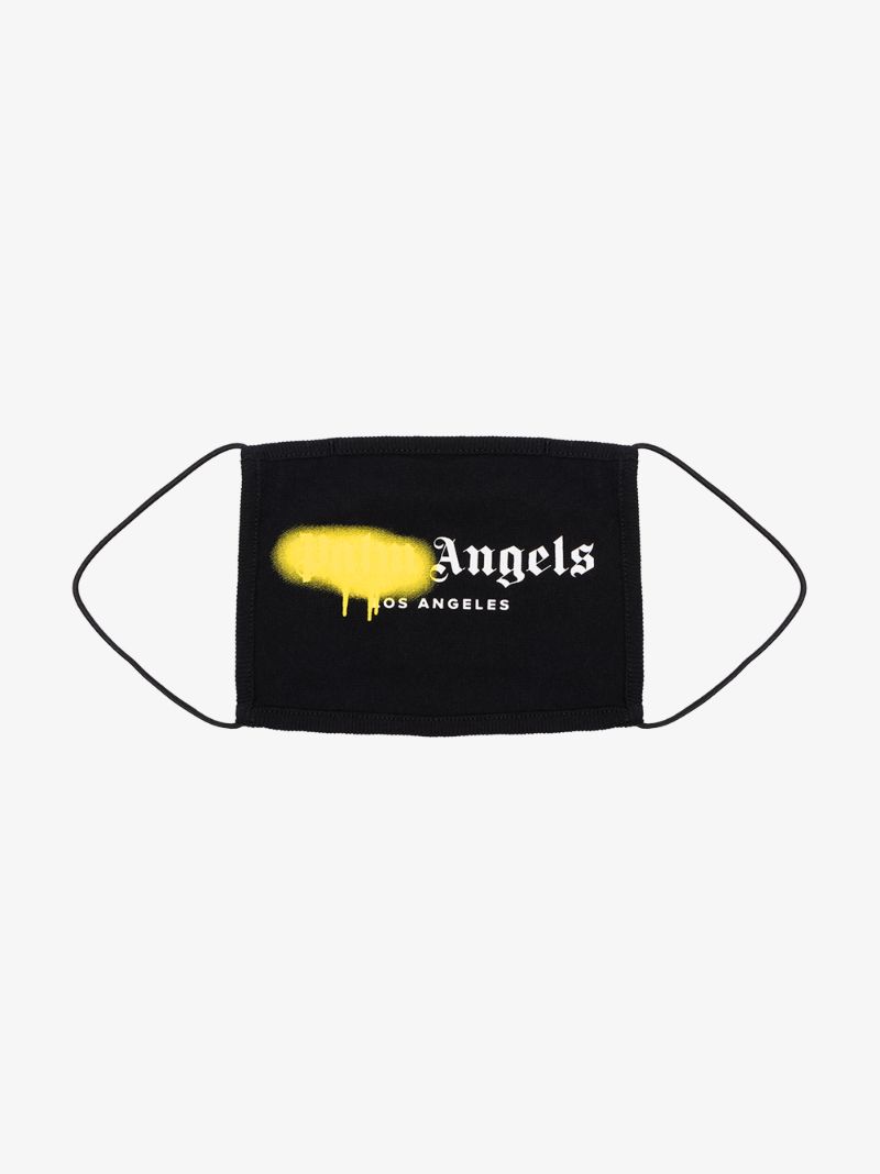 Black Spray Paint Logo Cotton Face Mask