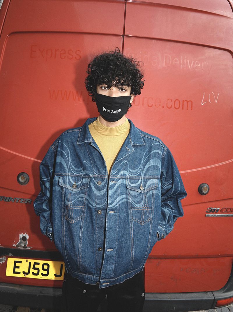 Black Logo Cotton Face Mask