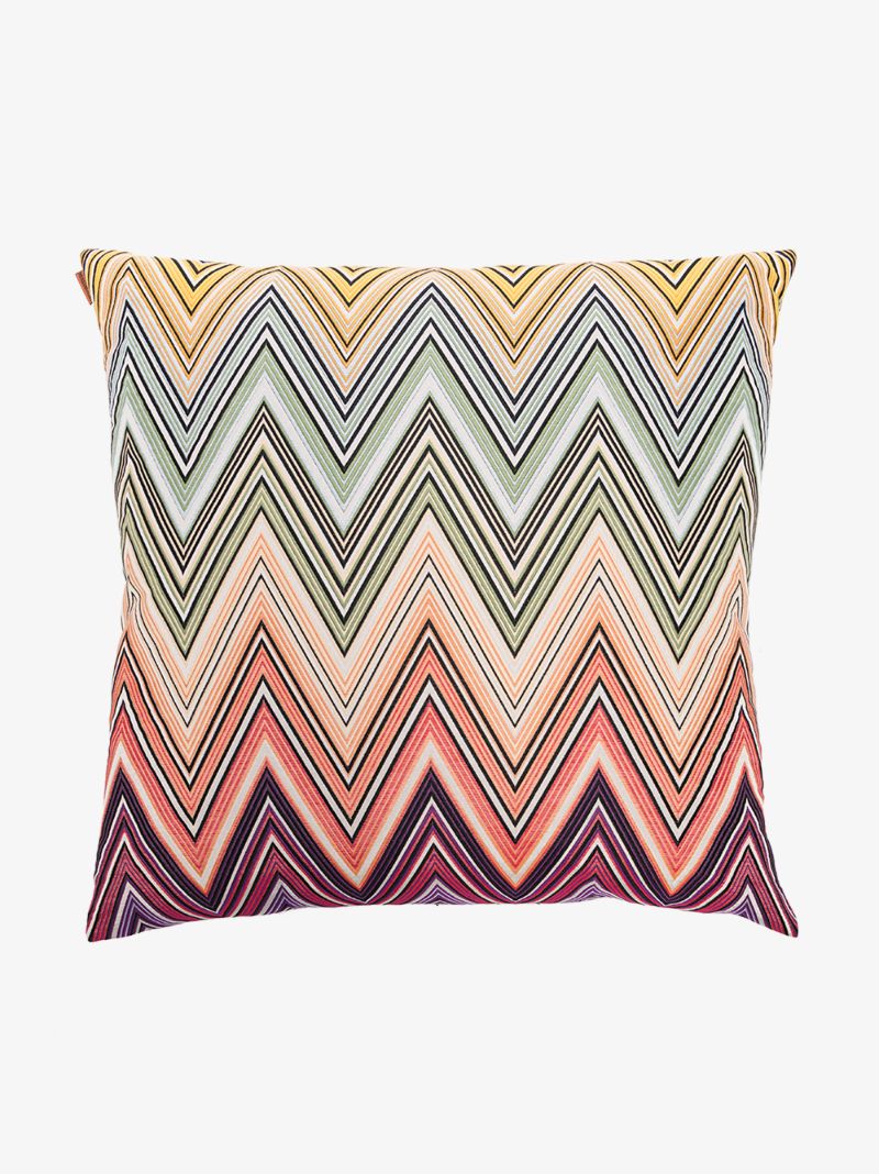 Multicoloured Kew Zigzag Cushion