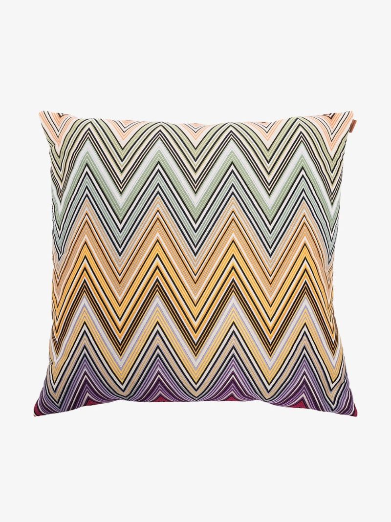 Multicoloured Kew Zigzag Cushion