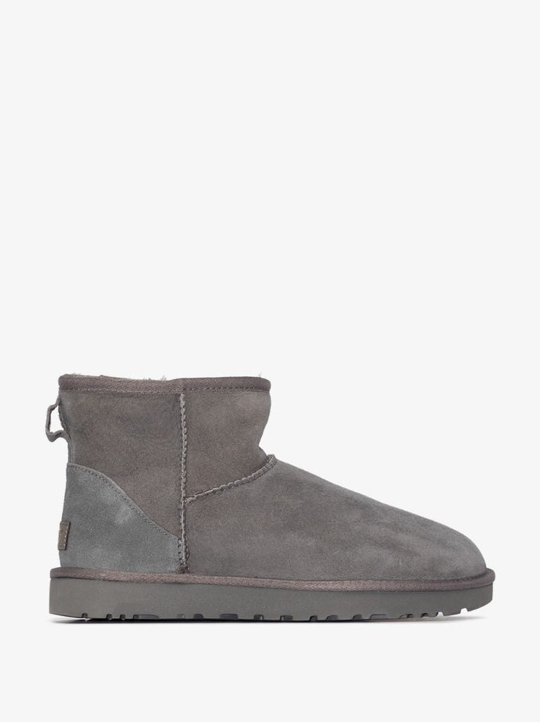 Grey Classic Mini Ii Shearling Ankle Boots