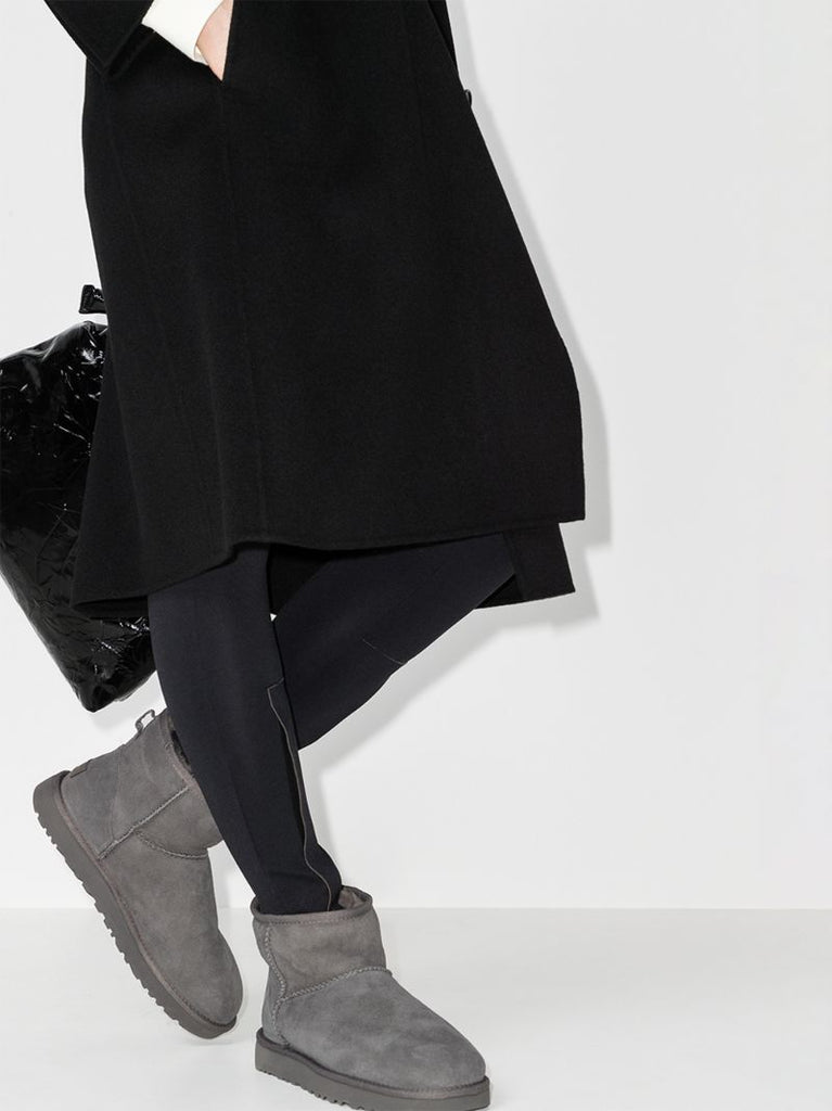 Grey Classic Mini Ii Shearling Ankle Boots