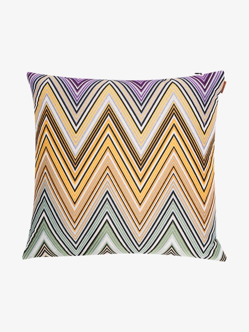 Multicoloured Kew Zigzag Cushion
