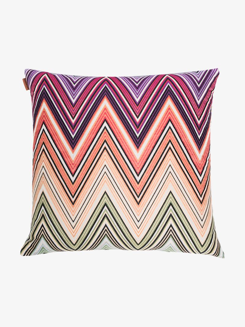 Multicoloured Kew Zigzag Cushion