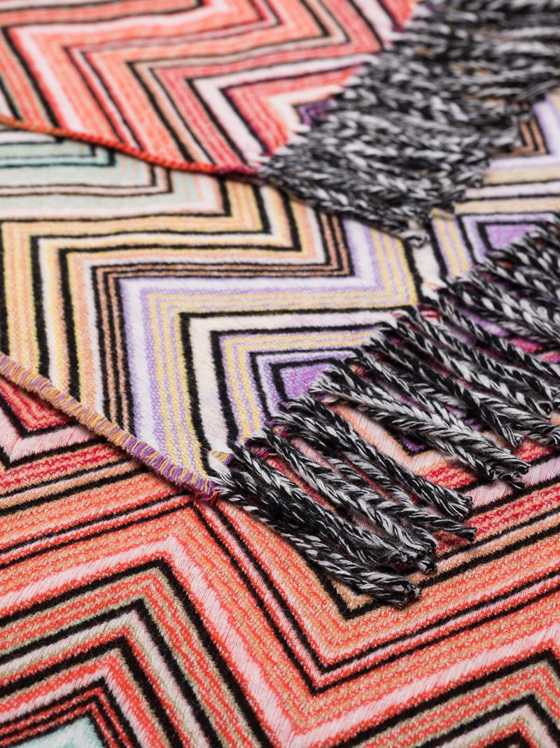 Multicoloured Perseo Zigzag Throw