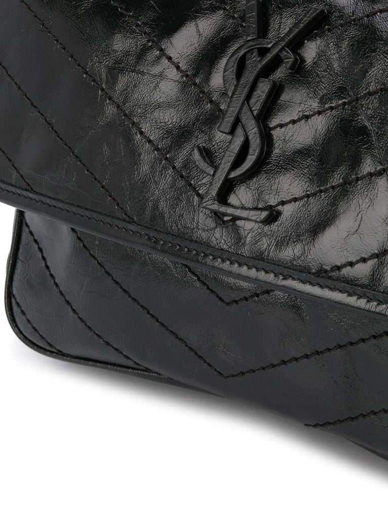 Black Niki Medium Leather Shoulder Bag