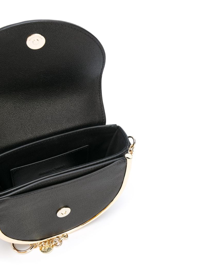 Black Mara Evening Leather Cross Body Bag