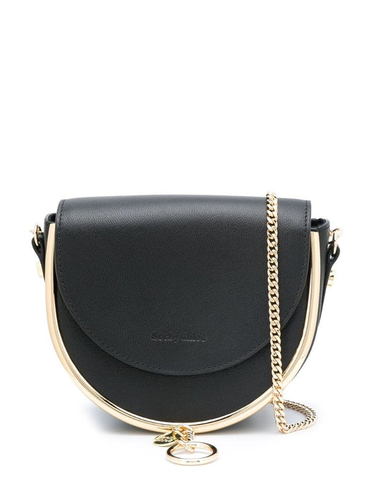 Black Mara Evening Leather Cross Body Bag
