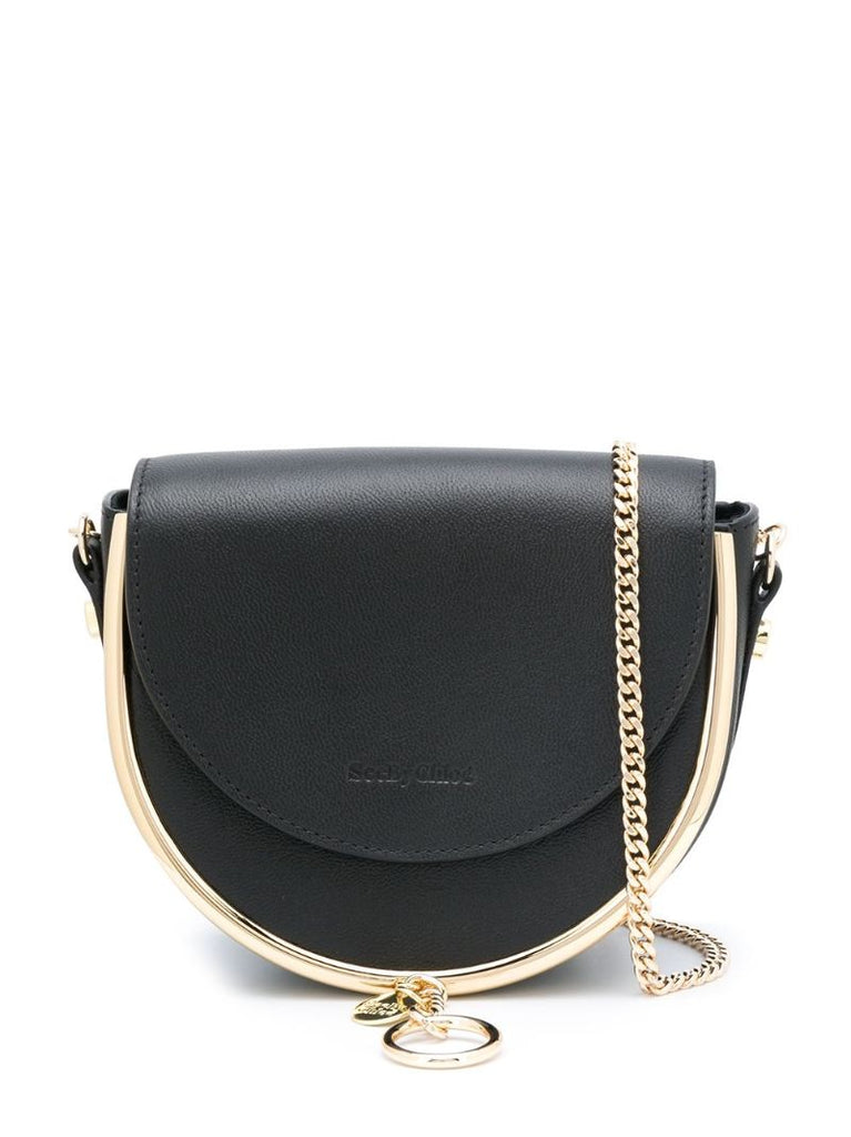 Black Mara Evening Leather Cross Body Bag