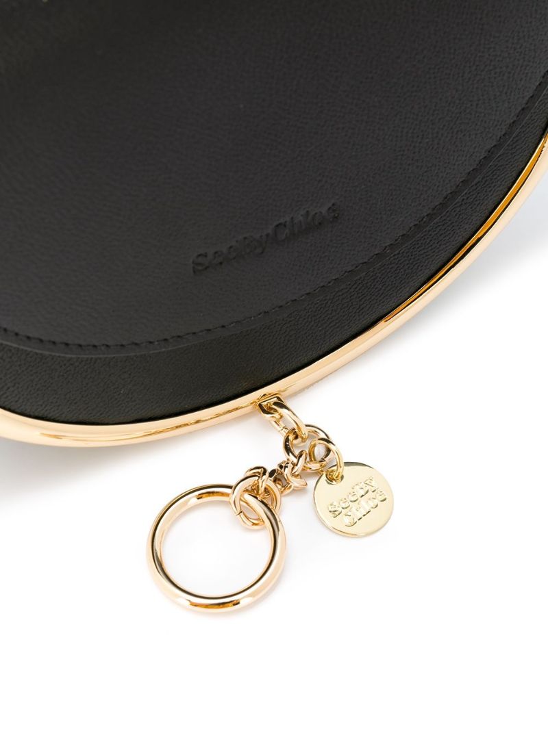 Black Mara Evening Leather Cross Body Bag