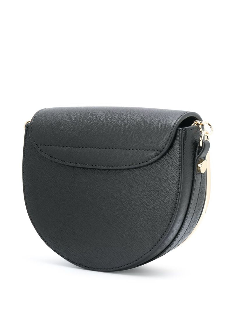Black Mara Evening Leather Cross Body Bag