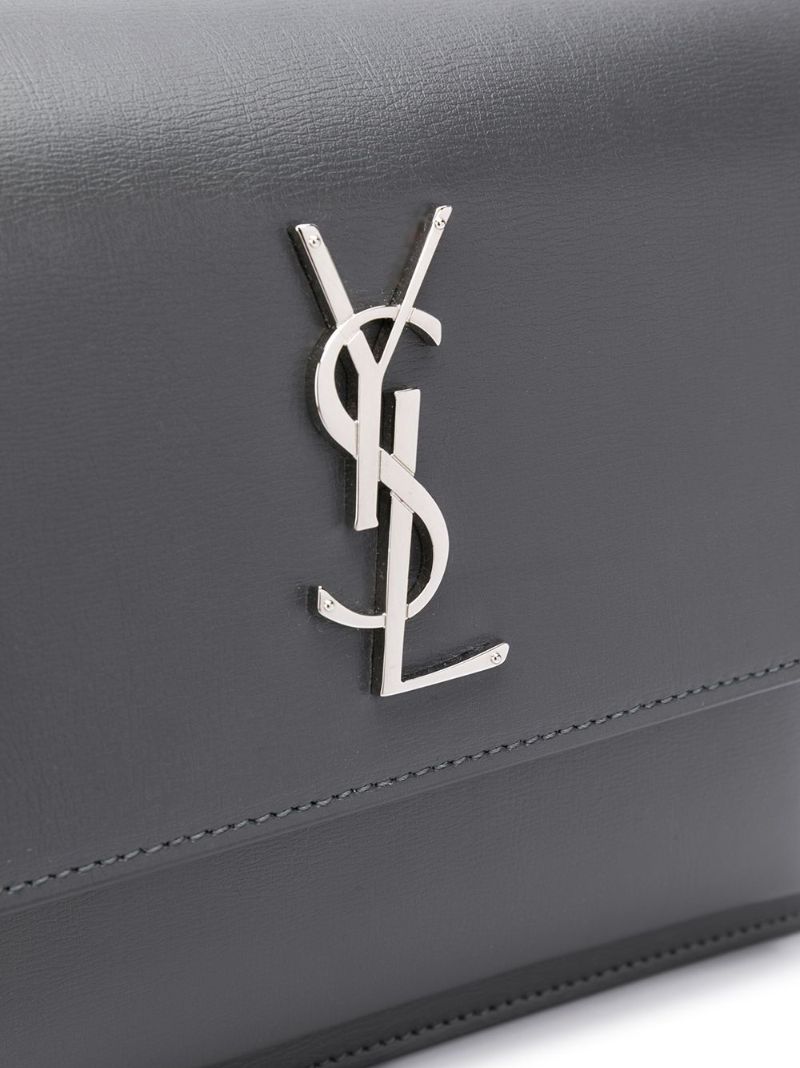 Grey Sunset Medium Leather Shoulder Bag