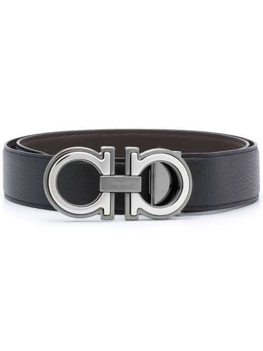Black Gancio Reversible Belt